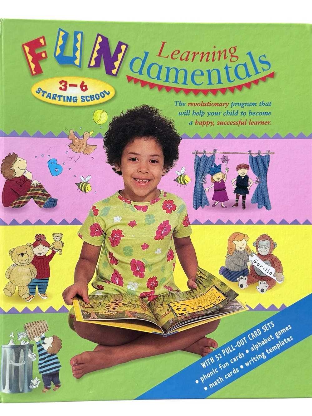 Fun-damentals Learning Book - Lime Green with Pink Floral